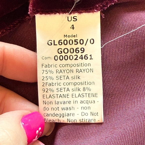 G. Label by Goop Chelsea Satin Velvet Midi Dress in Dark Oxblood 45269 - Picture 9 of 12